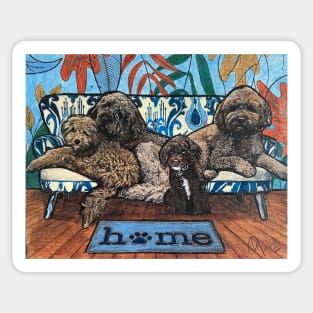 Home Sweet Golden Home Sticker